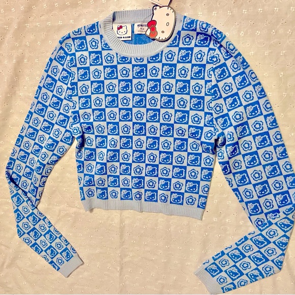 Cotton On Sweaters - NWT HELLO KITTY Long Sleeved Short Sweater💙🤩😺